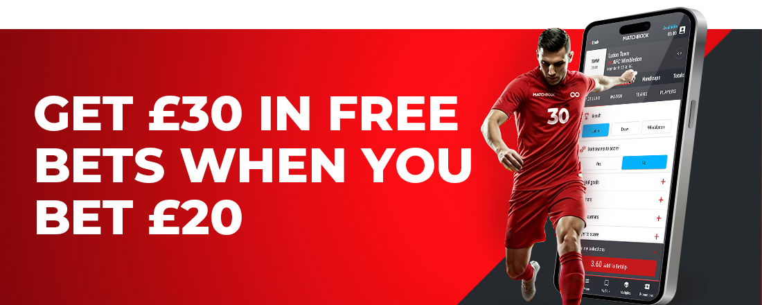 Matchbook Bet 20 Get 30 in Free Bets welcome offer