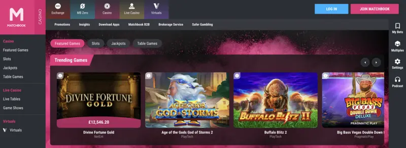 Matchbook casino